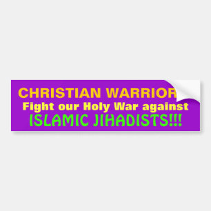 CHRISTIAN WARRIORS! BUMPER STICKER