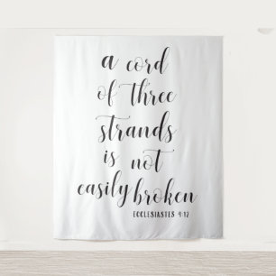 Christian Wedding Backdrop Three Strand Cord Tapestry