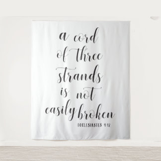 Christian Wedding Backdrop | Three Strand Cord Tapestry