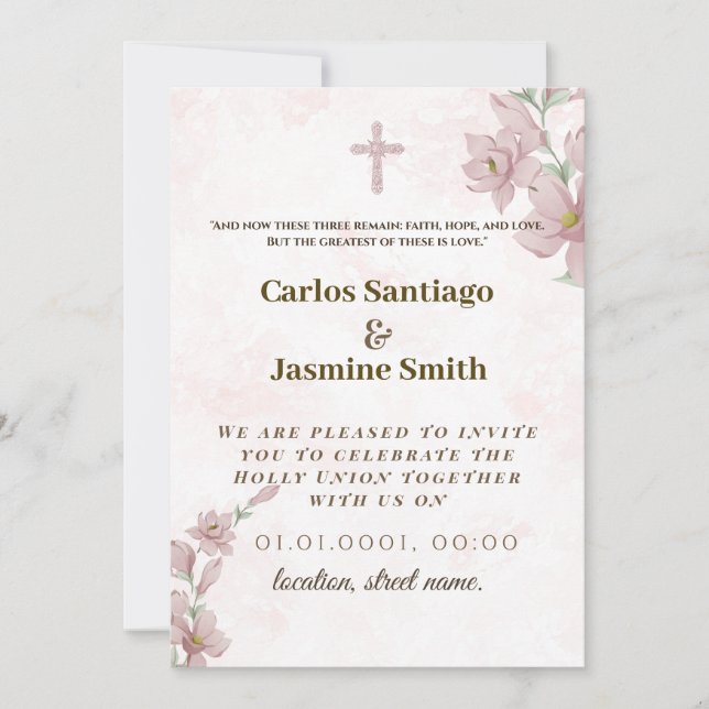 Christian Wedding Invitation (Front)