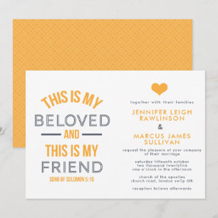 Christian Wedding Invitation - This is My Beloved