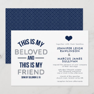 Christian Wedding Invitation - This is My Beloved