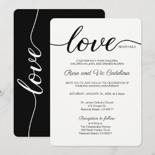 Christian Wedding Love Never Fails Invitation