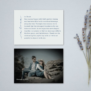 Christian Wedding Love Story    In Love In Christ Enclosure Card