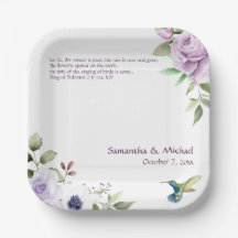 Christian Wedding Paper Plates - Song of Solomon