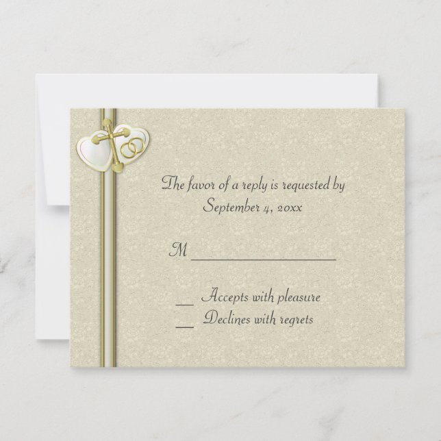 Christian Wedding RSVP Card (Front)