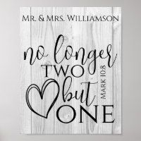 Christian Wedding Scripture Quote Faux Wood Gift