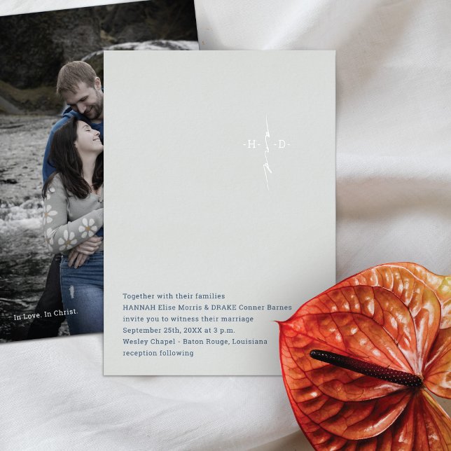 Christian Wedding | Silver Couple's Initials Cross (Creator Uploaded)