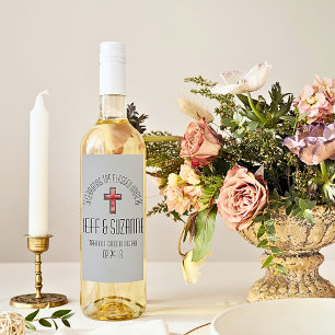 Christian Wedding Wine Label