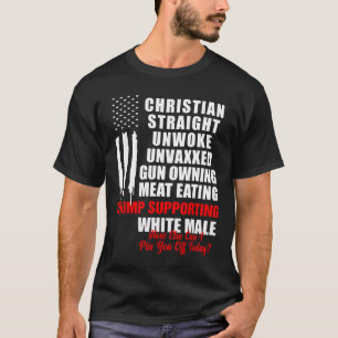 Christian White Straight Unwoke Vintage America Fl T-Shirt