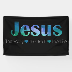 Christian Women’s Faith Bible Verse Way Truth Li Banner