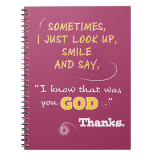 Christian Women's Notebooks Smile Thanks God
