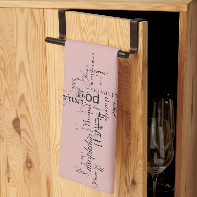 Christian words   kitchen towel (Thirds Fold)