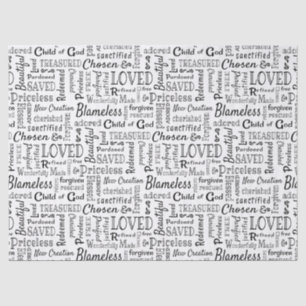 Christian Words of Affirmation Tissue Paper