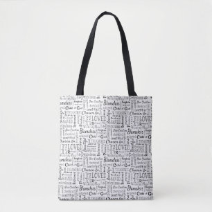 Christian Words of Affirmation Word Art Tote Bag
