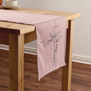 Christian words  short table runner