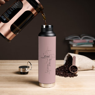 Christian words water bottle
