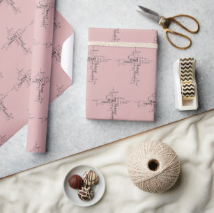 Christian words  wrapping paper