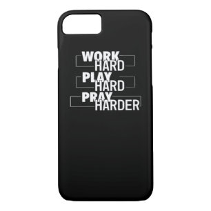 Christian Work Hard, Play Hard, Pray Harder Essent Case-Mate iPhone Case