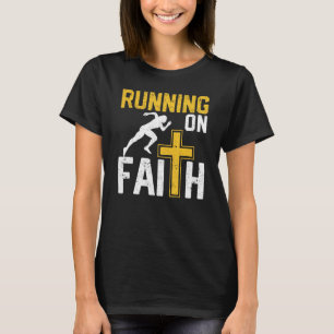 Christian Workout Runner Religious Running On Fait T-Shirt