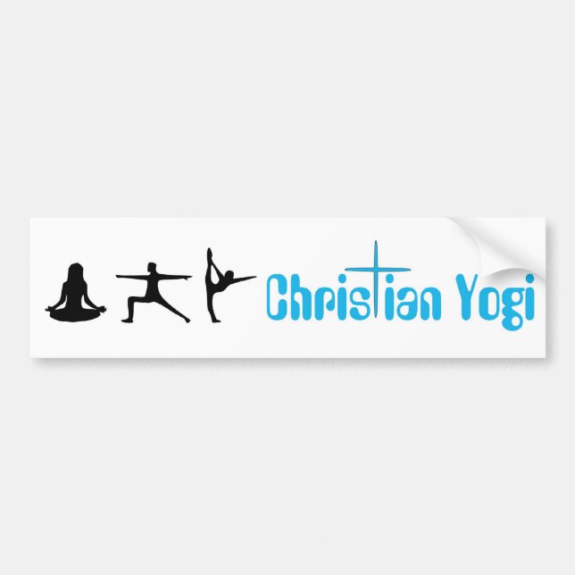 Christian Yogi Yoga Bumper Sticker (Front)