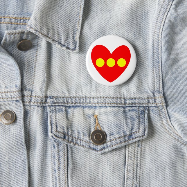 Christiania Flag 2 Inch Round Button (In Situ)
