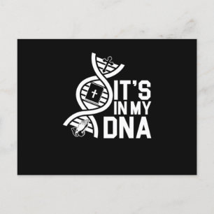Christianity In My DNA Jesus Christ Cross Religion Postcard