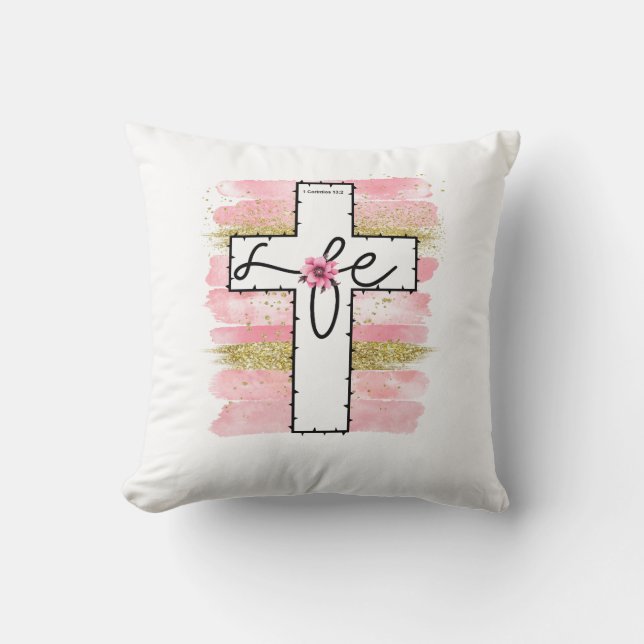 Christianity Shirts Throw Pillow (Front)