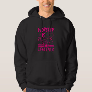Christianity Worship is a Lifestyle Music Notes Ch Hoodie