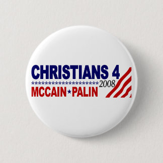 Christians for McCain Palin 2 Inch Round Button