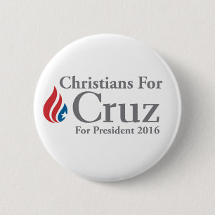 CHRISTIANS for Ted Cruz president button! 2 Inch Round Button