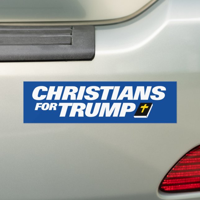 Christians For Trump 2024 Bumper Sticker (On Car)