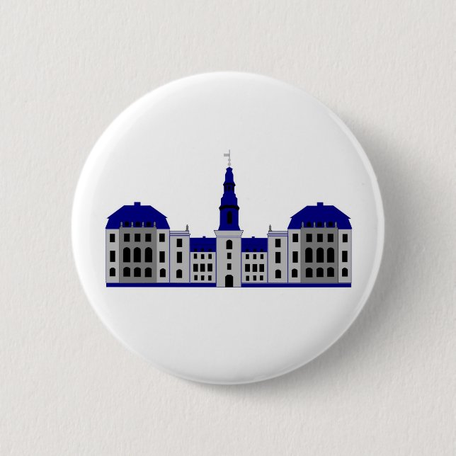 Christiansborg Palace 2 Inch Round Button (Front)