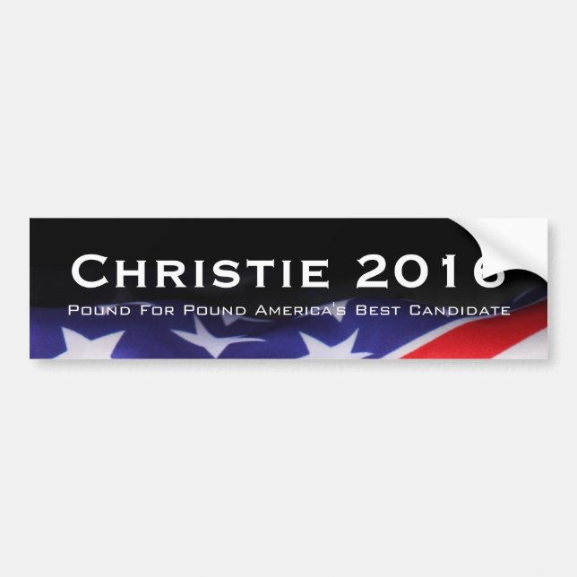 CHRISTIE 2016 Pound For Pound Bumper Sticker (Front)