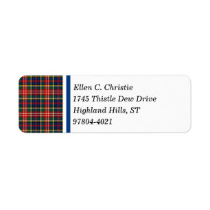 Christie Clan Bright Colourful Scottish Tartan
