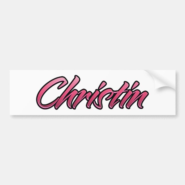 Christin faded pink Aufkleber Sticker (Front)