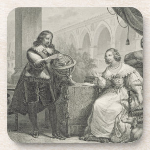 Christina (1626-89) Queen of Sweden, from a series Coaster