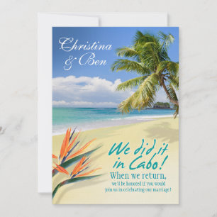 Christina EMERALD WATERS Cabo reception (linen) Invitation