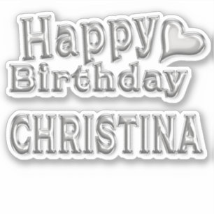 Christina Happy Birthday Autocollants