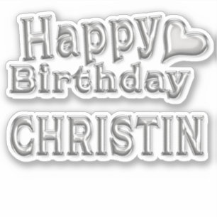 Christine Happy Birthday Autocollants
