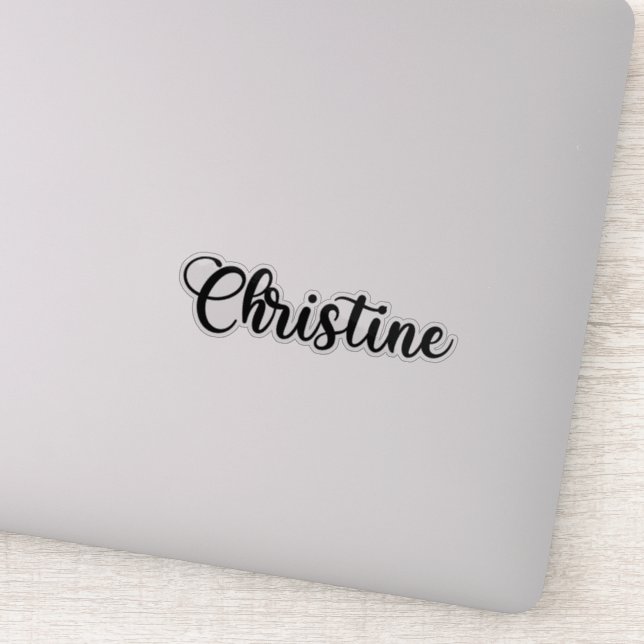 Christine Name - Handwritten Calligraphy (Detail)