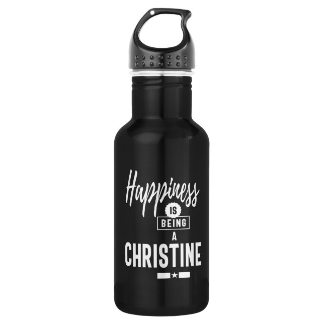 Christine Personalized Name Birthday Gift 532 Ml Water Bottle (Front)