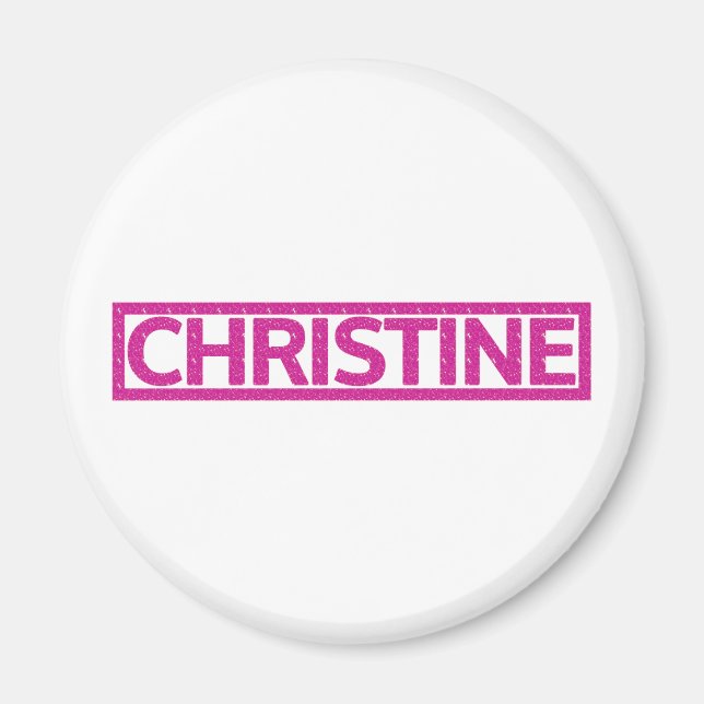 Christine Stamp Magnet (Front)