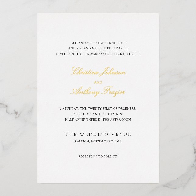 Christine Traditional Elegant Wedding (Front)