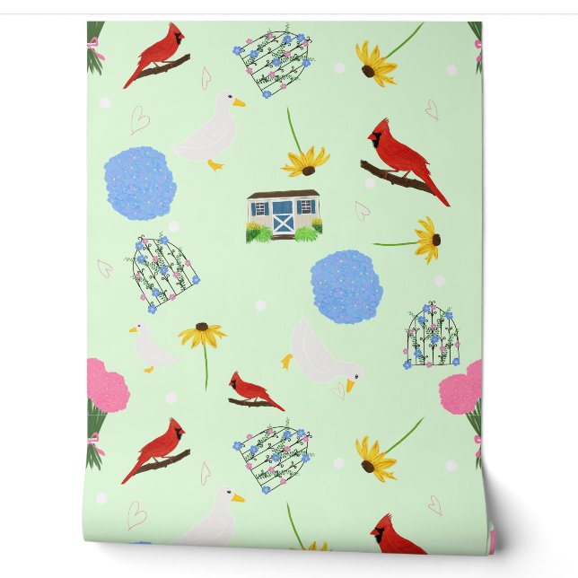 Christine's Garden Cottagecore Wallpaper (Unrolling)