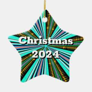 Christma 2024 (change the words) ceramic ornament