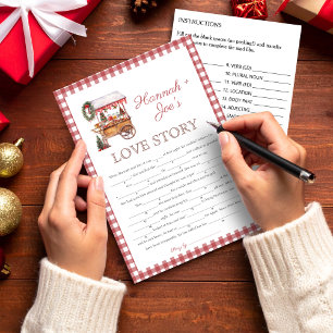 Christma marché nuptiale douche Love Story Carte d