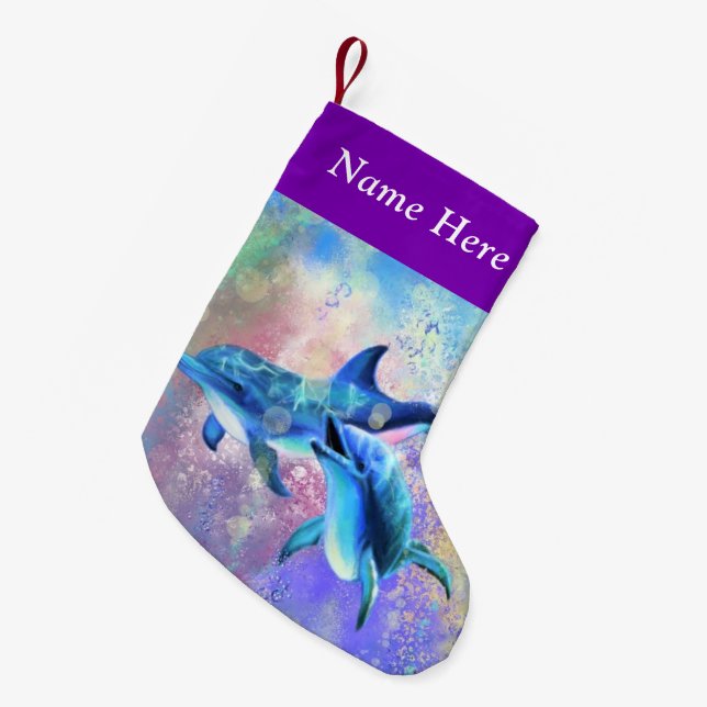 Christma Stocking with Custom Name (Front (Hanging))