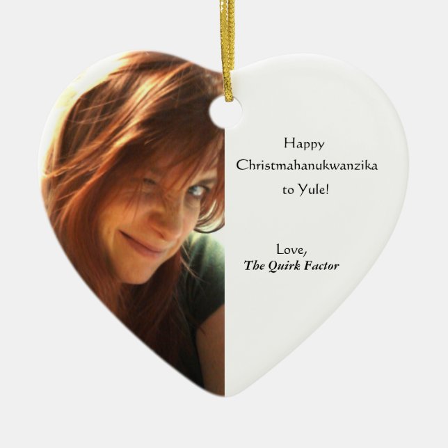 Christmahanukwanzika Ceramic Ornament (Front)