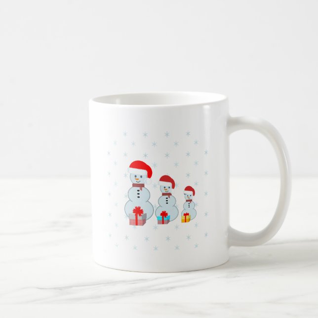 Christman snowmen and snowflakes coffee mug (Right)